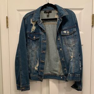 Forever 21 distressed jean jacket